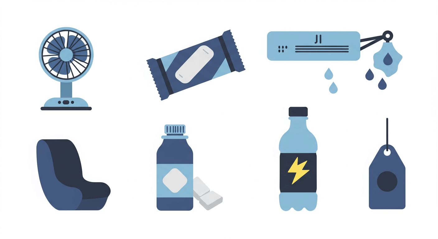 보조용품 및 졸음완화 아이템: 저자극, 실용성 중심