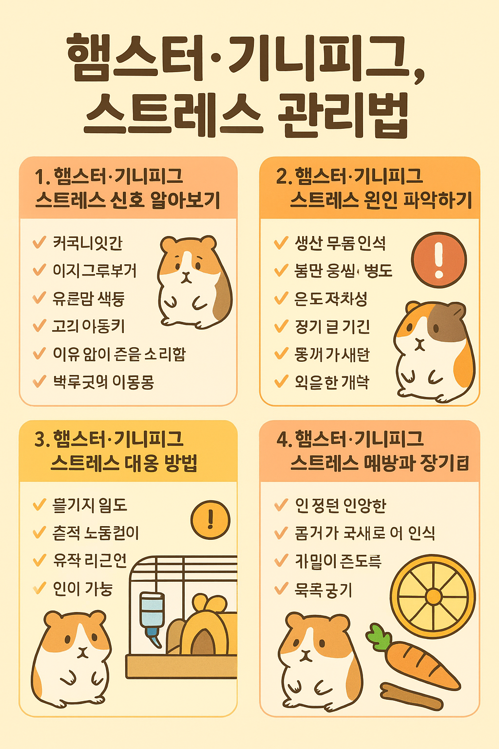 햄스터·기니피그 스트레스 이렇게 풀어주세요!