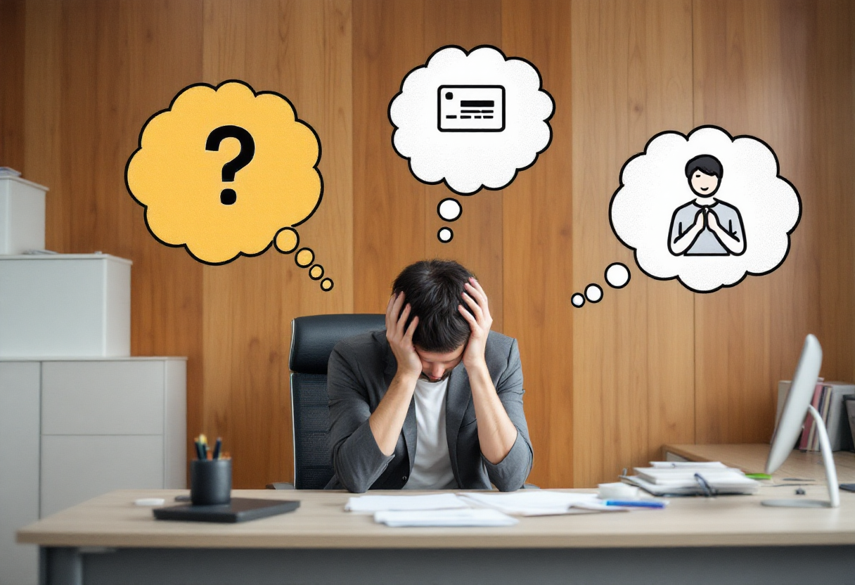 조기 치매 전조증상을 걱정하는 사람의 상징적 이미지