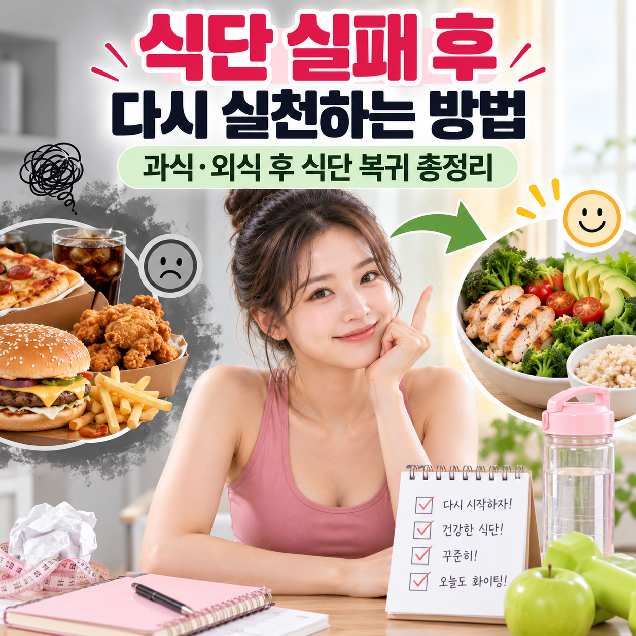 식단 실패 후 다시 실천하는 방법