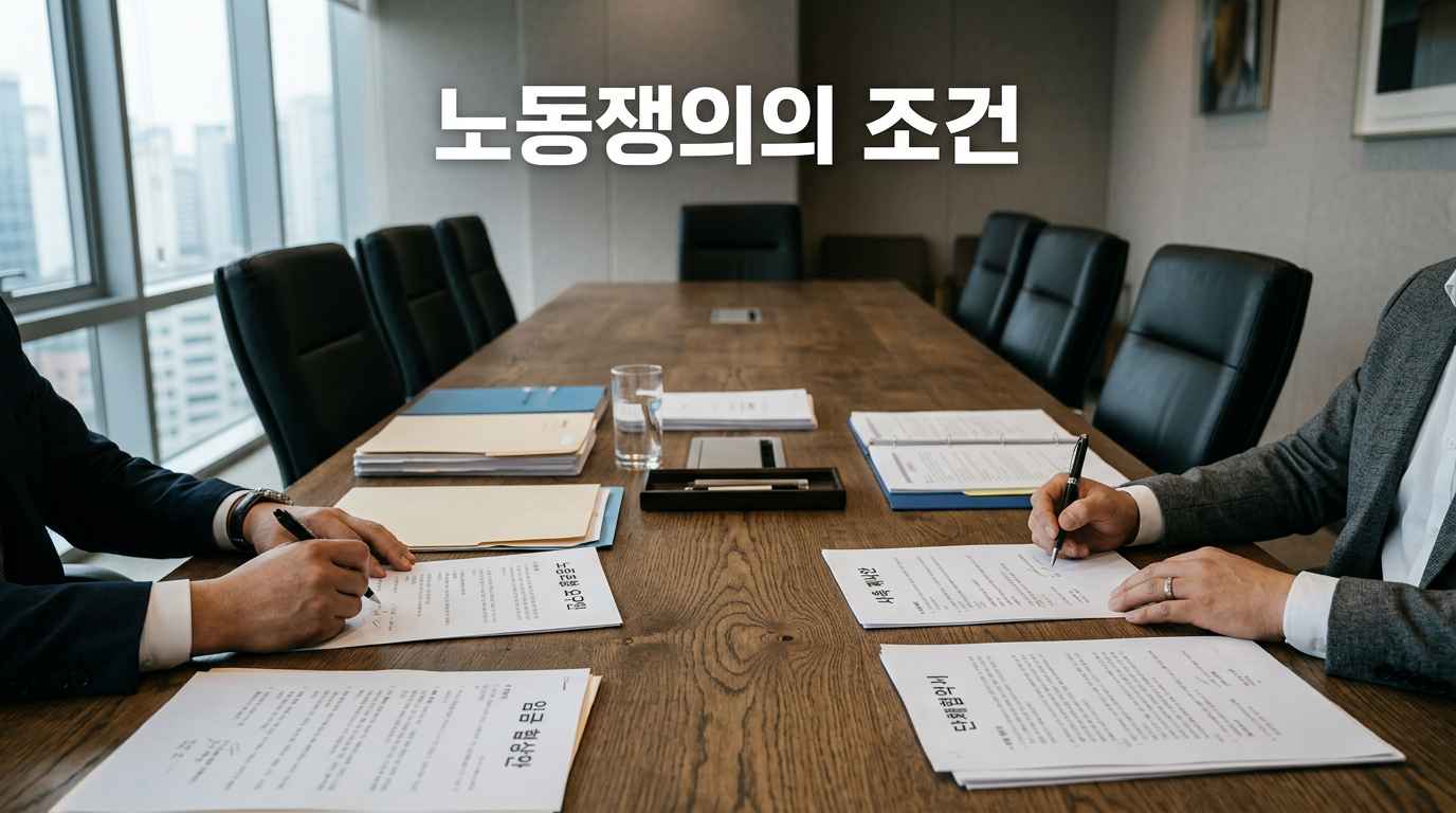 노동쟁의와 파업 절차를 보여주는 사진