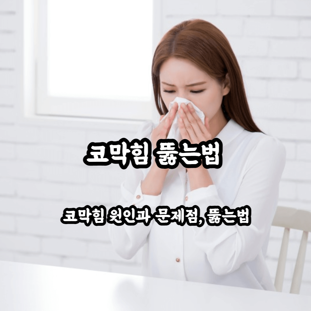 코막힘 뚫는법 코막힘 원인과 해결 방법 총정리