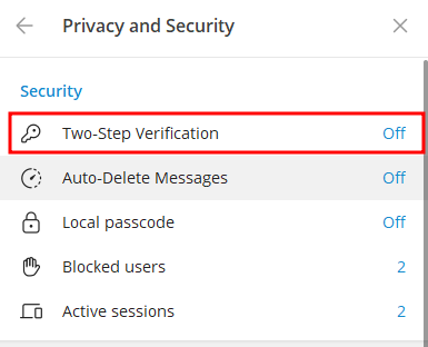 텔레그램 2단계 인증