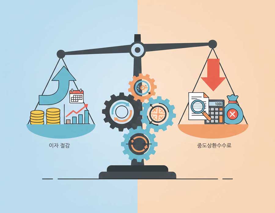 미국 금리 인하 때 대출 갈아타기 손익 비교 인포그래픽