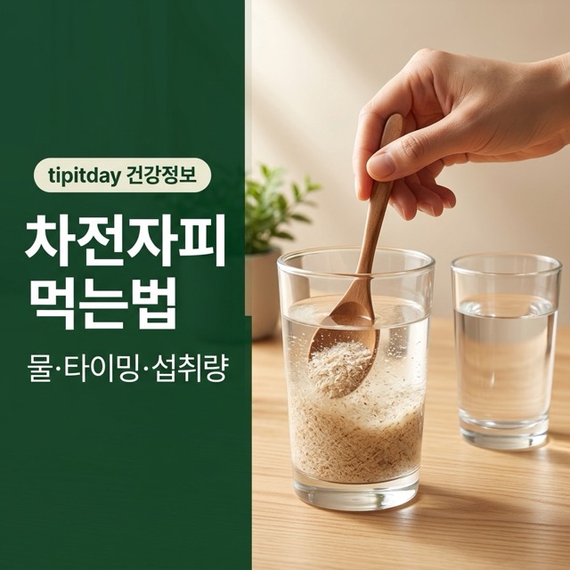 차전자피 먹는법 물에 타는 모습