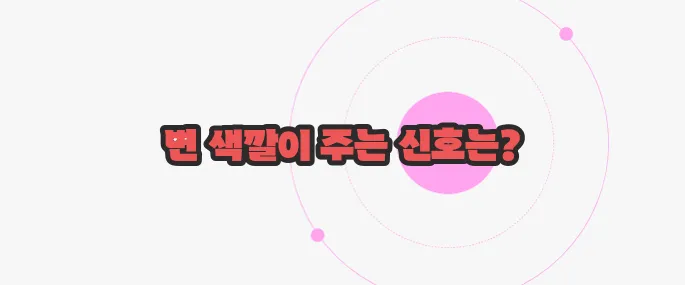 변 색깔에 따른 건강 궁금한 점, 풀어보죠