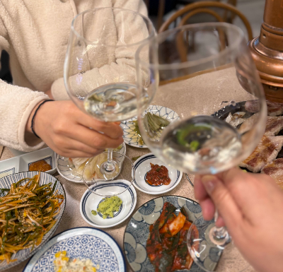 옥봉갈비와 와인