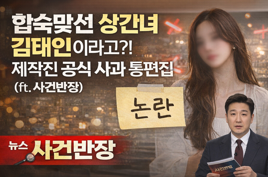 합숙맞선 김태인 상간녀 논란, 제작진 사과와 통편집 전말