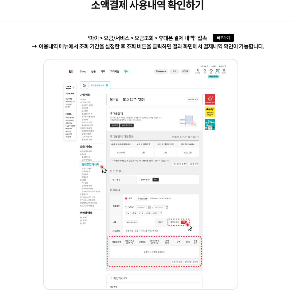KT 소액결제 내역 확인 차단 방법