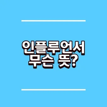 인플루언서 뜻 유래 의미 활용방법_3