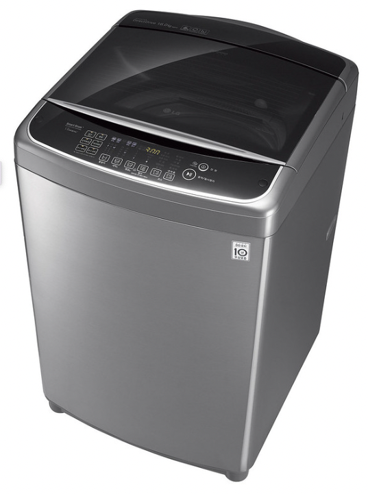 회색 통돌이 세탁기