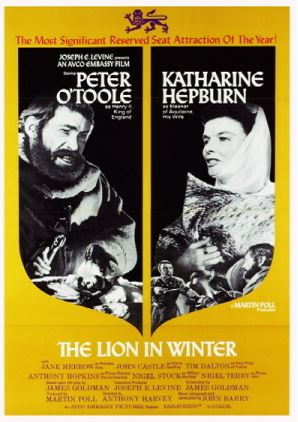 캐서린 헵번의 대표작 겨울의 라이온 포스터.