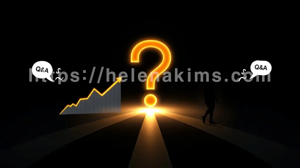 중앙에 우아한 물음표 '?'가 있는 이미지.