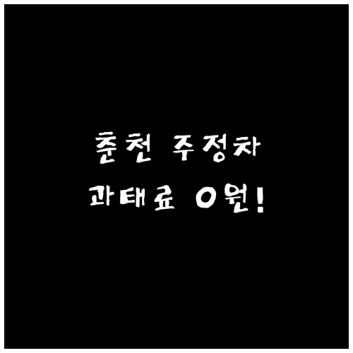 춘천 주정차 과태료 방지 문자 서비스..