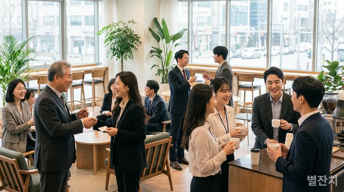 다양한 분야의 한국인들이 네트워킹을 통해 기회를 공유하는 모습