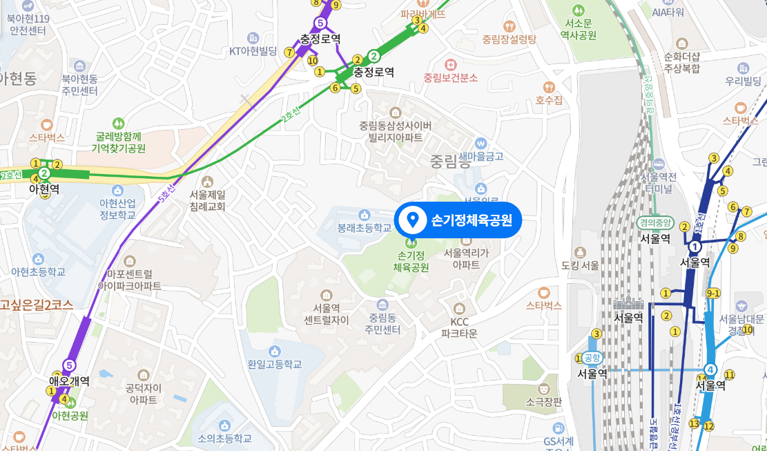 손기정체육공원지도