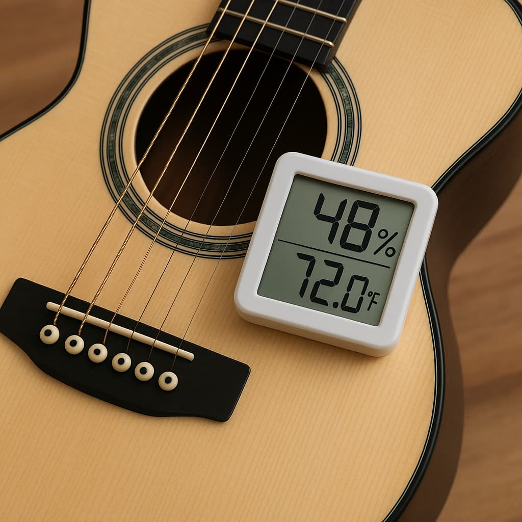 어쿠스틱 기타 관리용 온, 습도계 이미지
