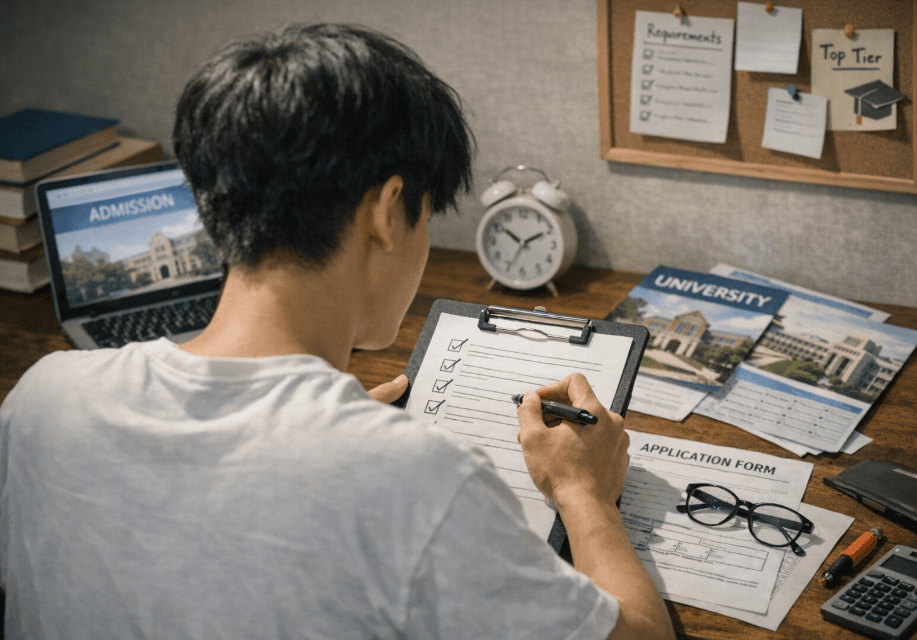 삼수 수시를 목표로 점검하는 학생