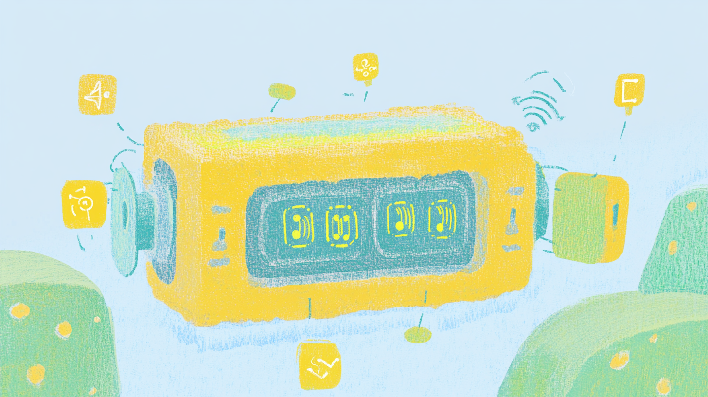 에너지 효율적 기술 상징으로 둘러싸이며 견고한 구조가 강조된 LG 트롬의 내구성을 상상한 동적 일러스트.