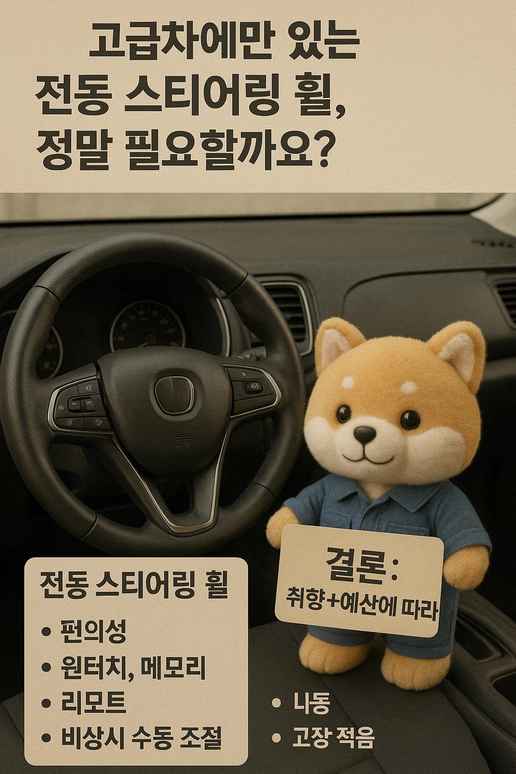 고급차에만 있는 전동 스티어링 휠, 정말 필요할까요