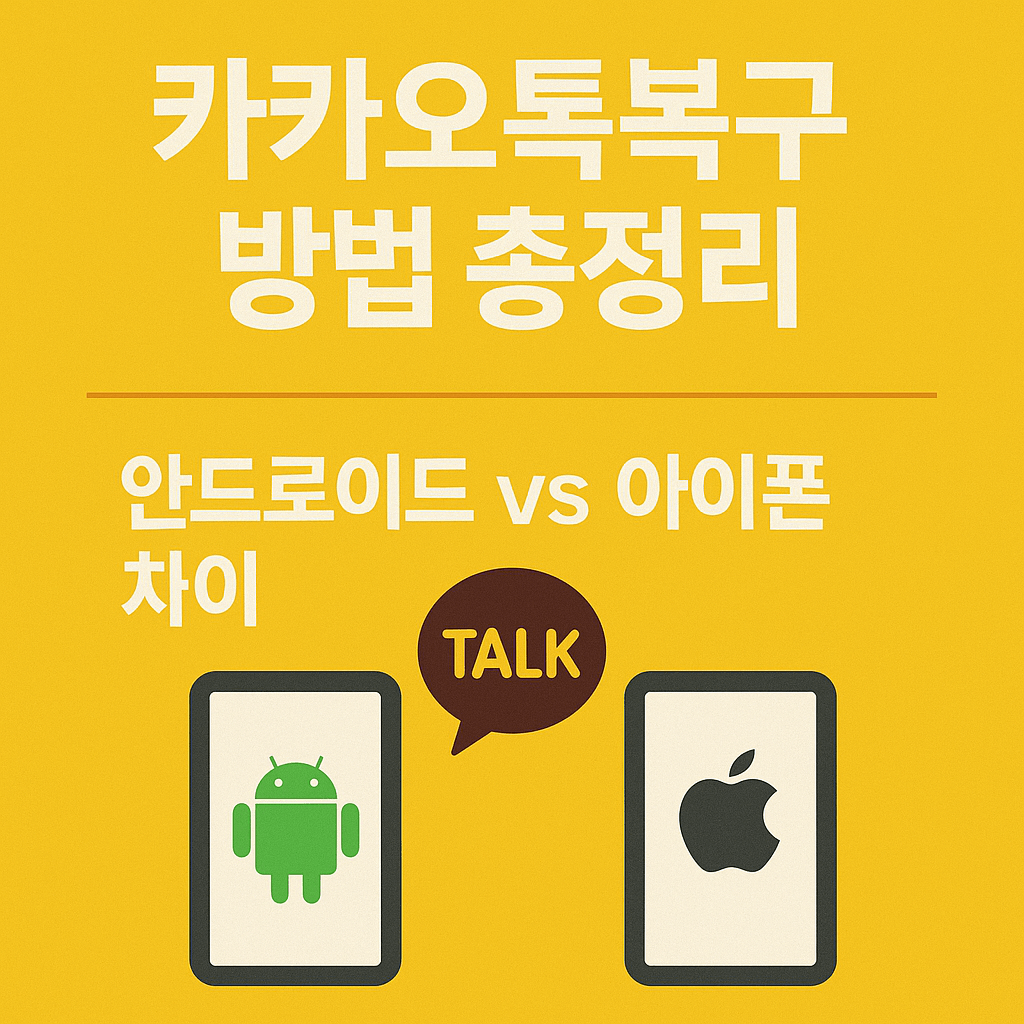 카카오톡복구 방법 총정리: 안드로이드 vs 아이폰 차이