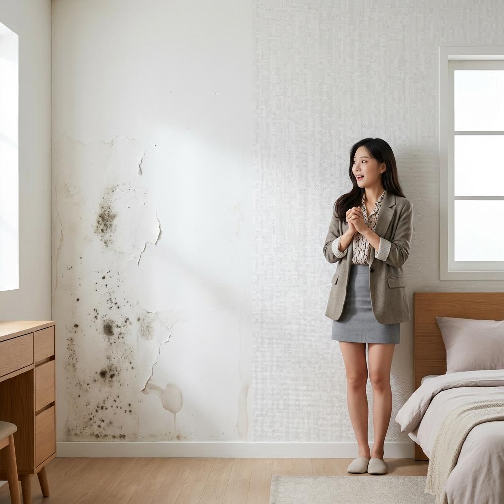 락스 청소의 한계: 왜 단열 벽지나 이보드 시공이 정답인가