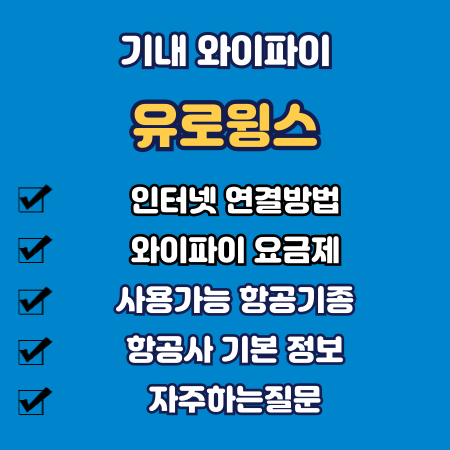 유로윙스 기내 와이파이
