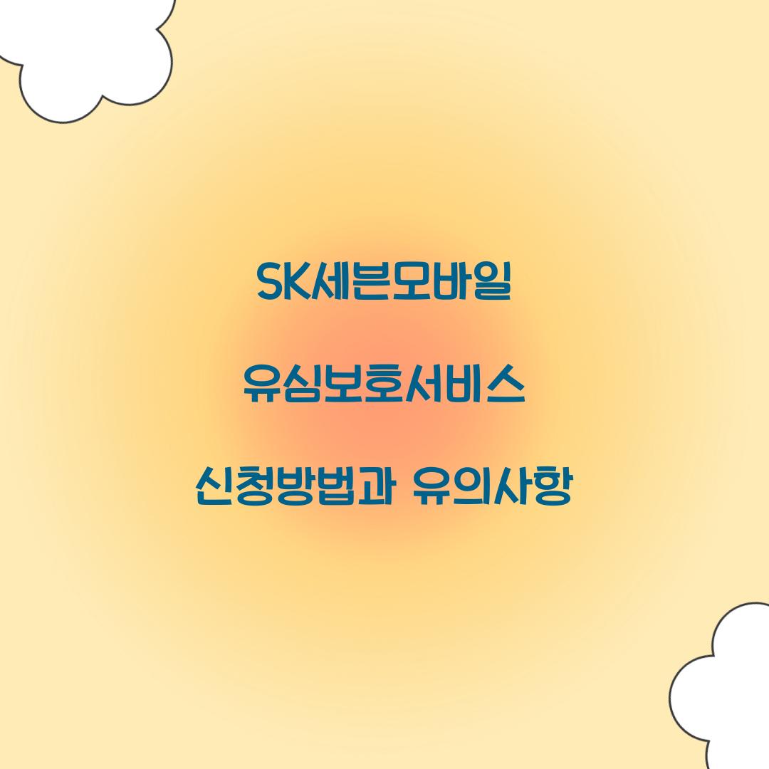 SK세븐모바일 유심보호서비스
