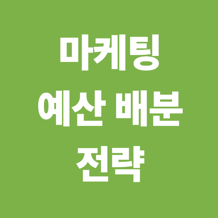 마케팅 예산 배분 전략