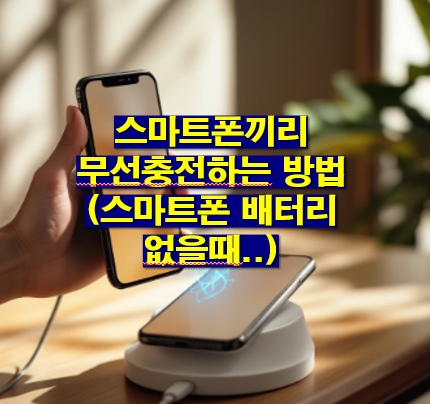 스마트폰끼리 무선충전하는 방법(스마트폰 배터리 없을때)