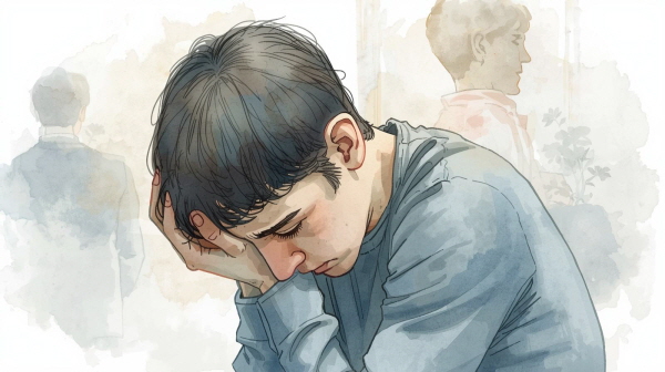 ESFJ는 따뜻한 배려와 관계의 조화를 매우 중요하게 여깁니다. 그래서 자신이 돌보던 사람들이 서운함을 표현하거나, 관계의 분위기가 어긋났다고 느낄 때 깊은 죄책감을 경험하는 경우가 많습니다에 관한 그림