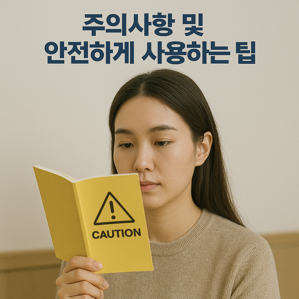 주의사항 및 안전하게 사용하는 팁