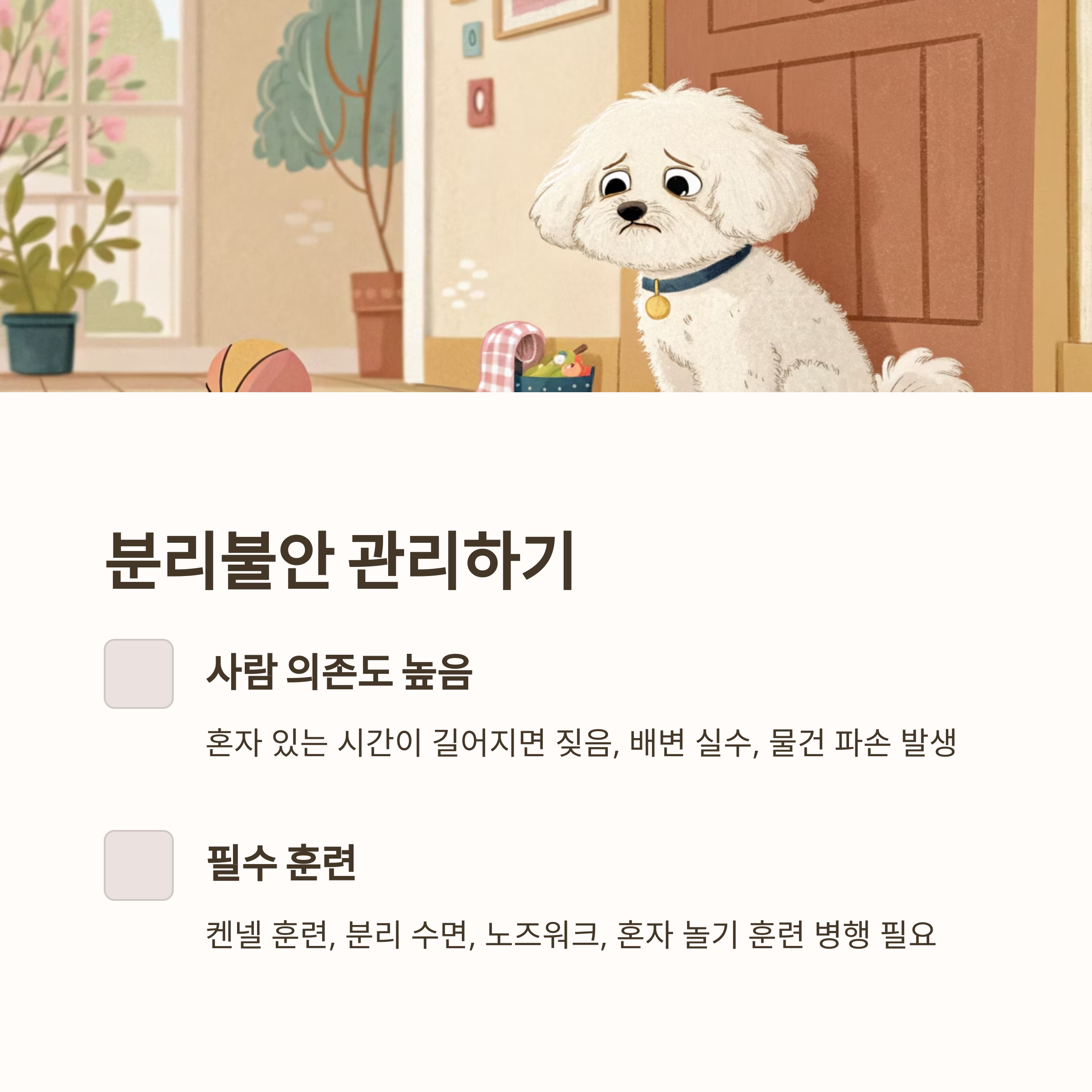 분리불안 관리하기