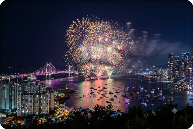 부산 불꽃축제 숨은 명당 AI 이미지