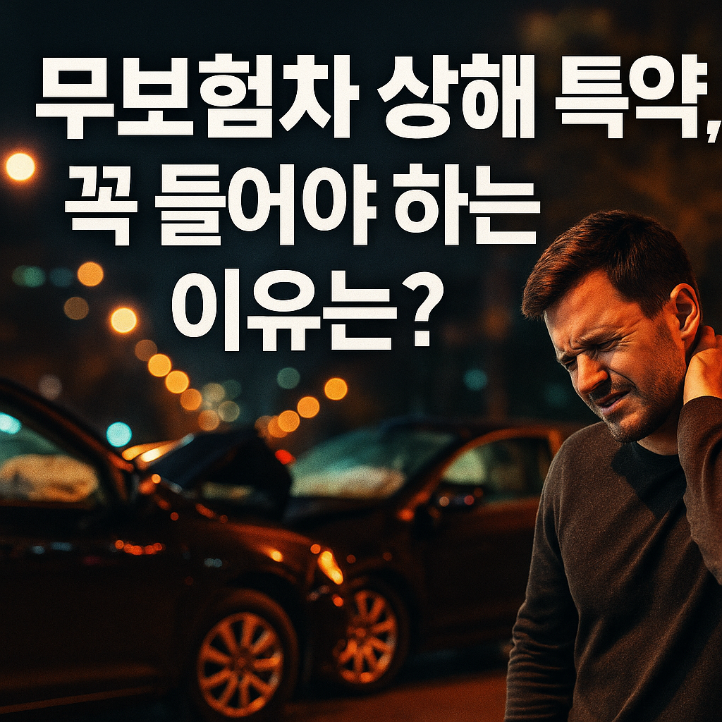 무보험차 상해 특약, 꼭 들어야 하는 이유는