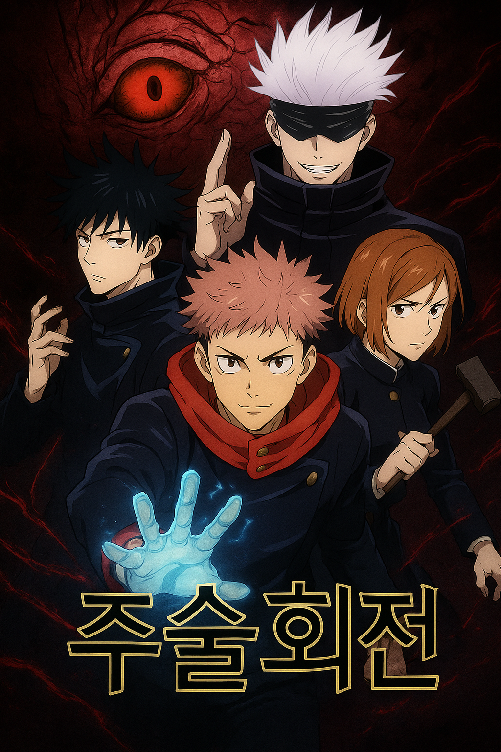 주술회전 포스터 그림