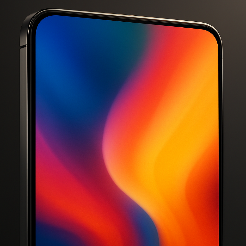 아이폰17 프로와 프로 맥스 - 풀 스크린 디스플레이 매크로 이미지