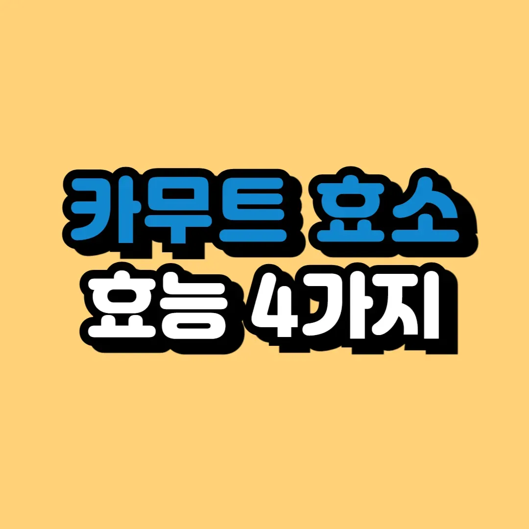카무트 효소 효능