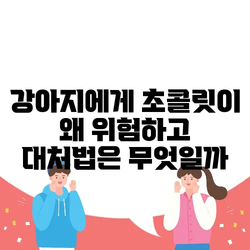 강아지에게 초콜릿이 왜 위험하고 대처법은 무엇일까