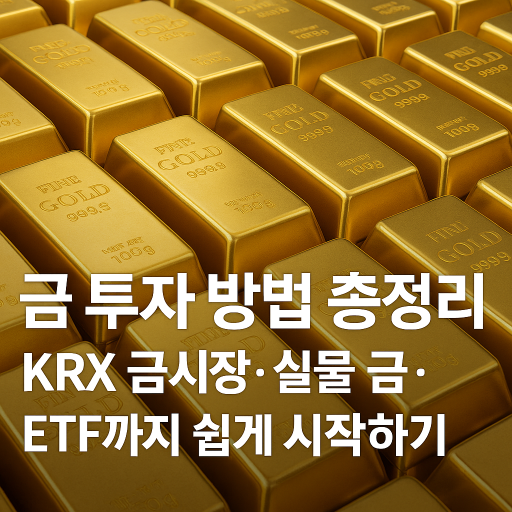 금 투자 방법 총정리｜KRX 금시장&middot;실물 금&middot;ETF까지 쉽게 시작하기