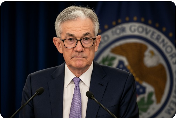 제롬 파월 미국 연준 의장이 연단에서 연설하는 모습