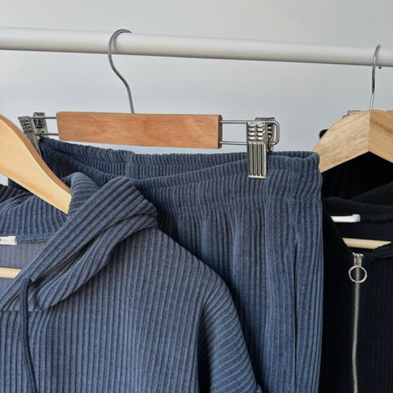 코듀로이 트레이닝 세트 3col 벨로아 벨벳 골지 추리닝 세트 후드집업 크롭 일자 네이비