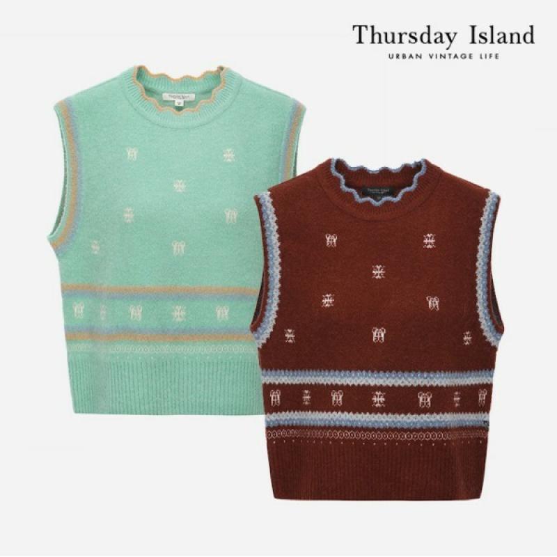 써스데이아일랜드 모헤어 자카드 T216MVT143W P345135090