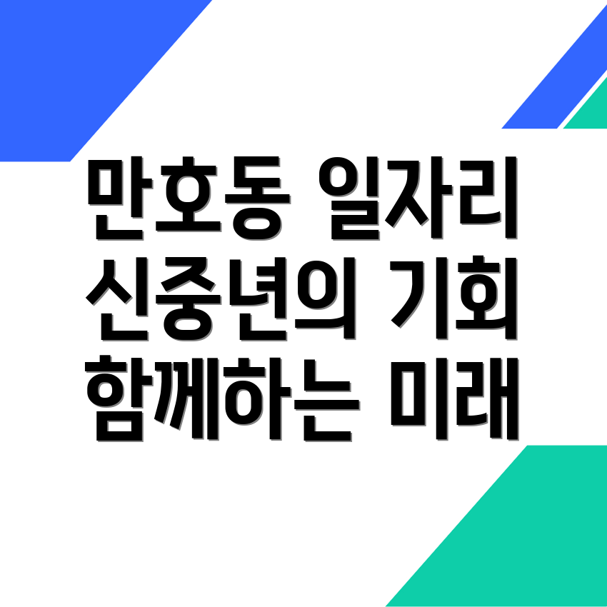 목포시 만호동 노인 중장년 일자리