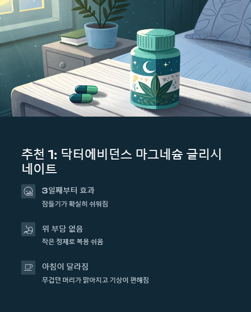 추천1 닥터에비던스 마그네슘 글리시네이트