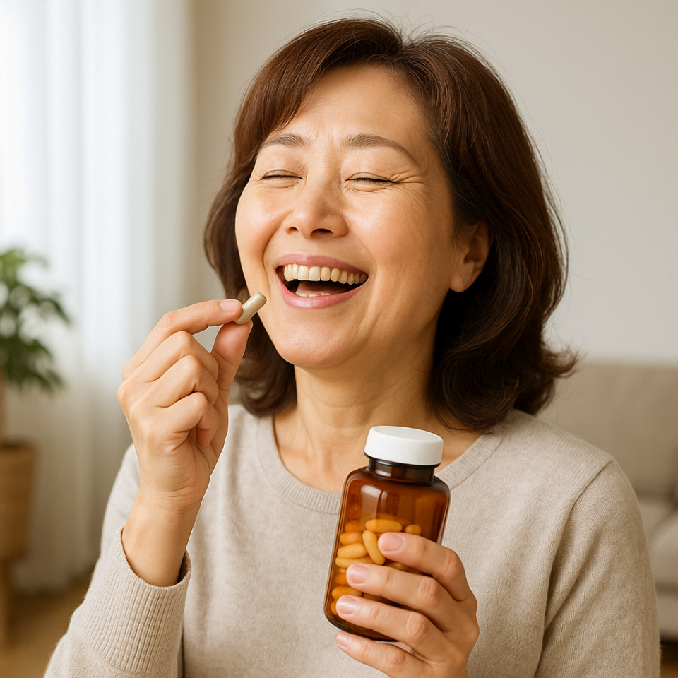 갱년기 영양제 먹고 건강한 중년