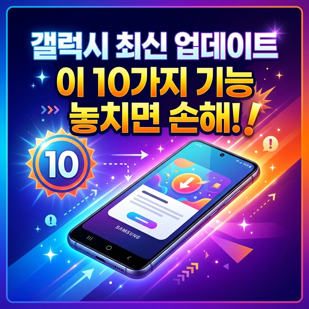 갤럭시 최신 업데이트, 이 10가지 기능 놓치면 손해!