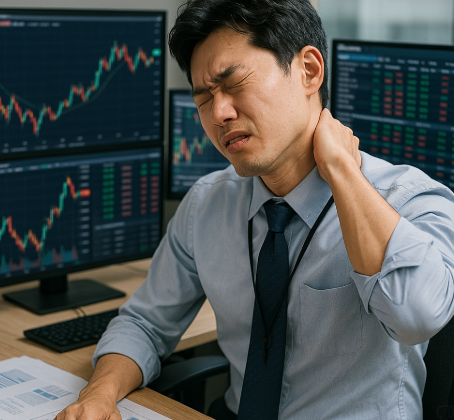 증권사 직원의 목 디스크 관련 사진