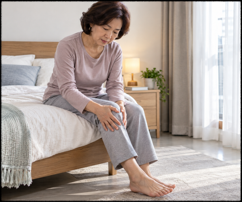 아침에 무릎이 뻣뻣하다면｜첫걸음 전에 해볼 가벼운 움직임