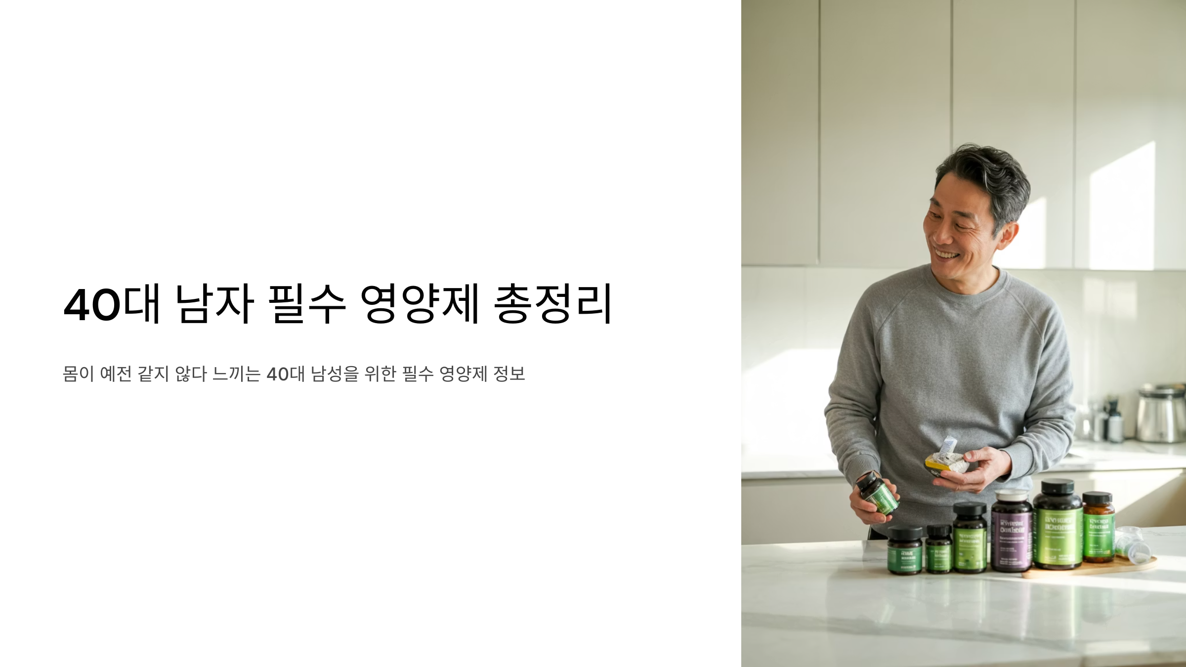 40대 남자필수 영양제 총정리